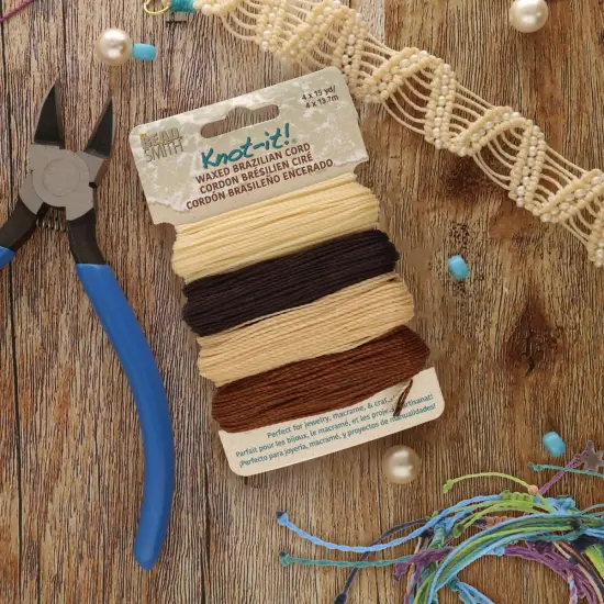 The Beadsmith Brazillian Waxed Cord Mix Java Vibes {2}