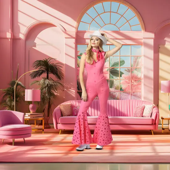 Barbie-Inspired Classic Doll Western Dress Adult Costume {5}