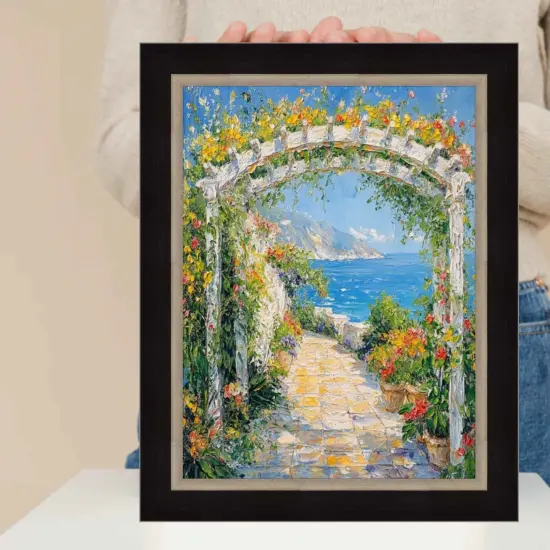 Cafe Wood With Silver Lip Picture Frame 16x16 frame {2}