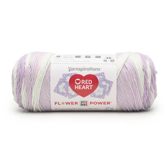 Red Heart All in ONE Flower Power Yarn 24 Pack-Wisteria {3}