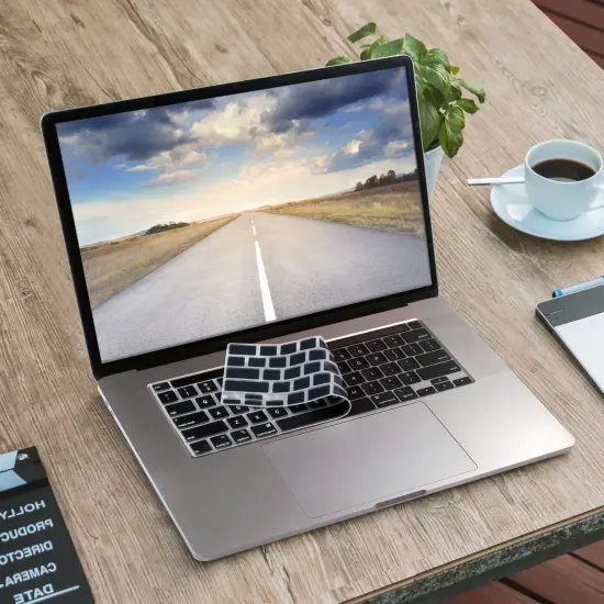 Insten Keyboard Cover Protector Compatible with 2020 Macbook Pro 13", Ultra Thin Silicone Skin, Tactile Feeling, Anti-Dust, Black {6}