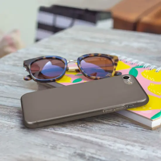 Translucent Matte Case For iPhone SE 2020 (2nd Gen), Semi-Transparent Smooth Touch Soft TPU Thin Cover Gray, by Insten Grey {6}