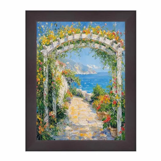 Flat Coffee Bean Wood Grain Picture Frame 27x27 frame {1}