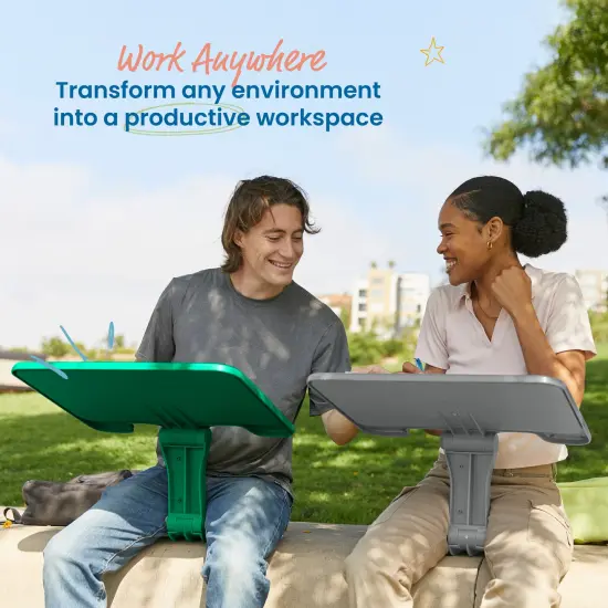 The Surf Folding Portable Lap Desk, Large, Flexible Seating Green {3}