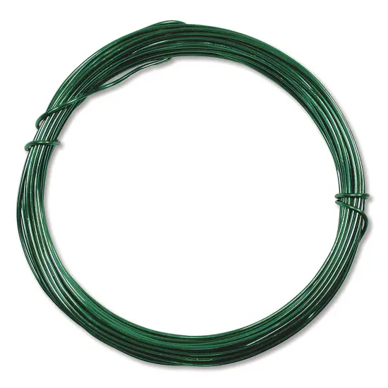 The Beadsmith 12-Gauge Anodized Aluminum Wire for Jewelry Making, Metal Wire for Wrapping Green {3}