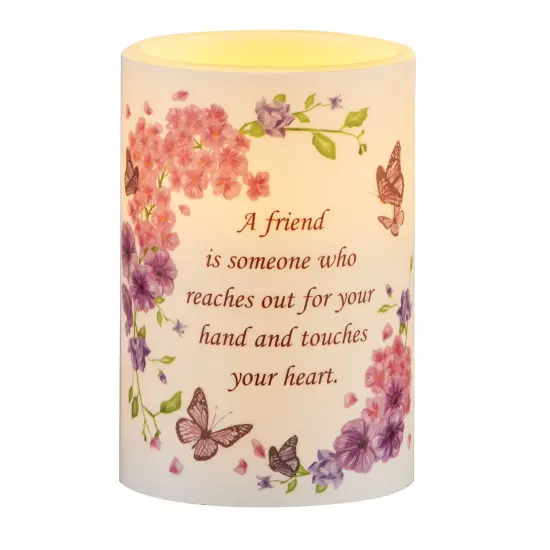 Collections Etc LED Lighted Sentimental Friend Battery Operated Candle {2}