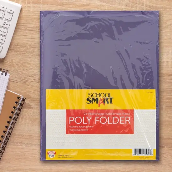 School Smart Take Home Folder, Purple, Set of 24 {5}
