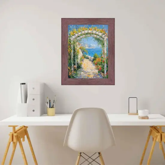 Drift Barnwood Hibiscus Rustic Picture Frame 28x28 frame {4}