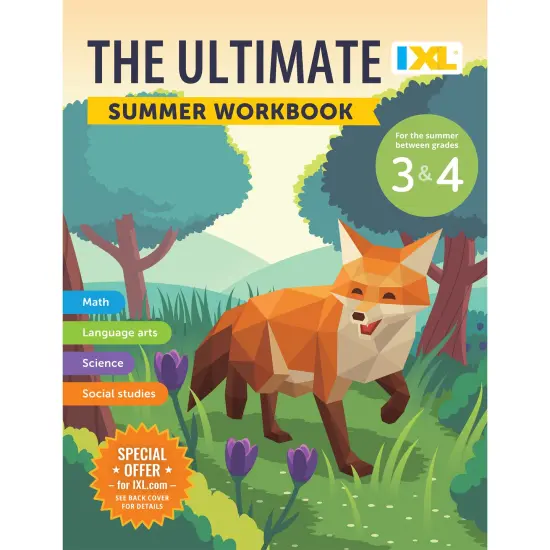 IXL Ultimate Summer 3rd to 4th Grade Workbook, Math, Reading Comprehension, Language Arts, Geography, Science, Social Studies, and Writing Practice for Kids {1}