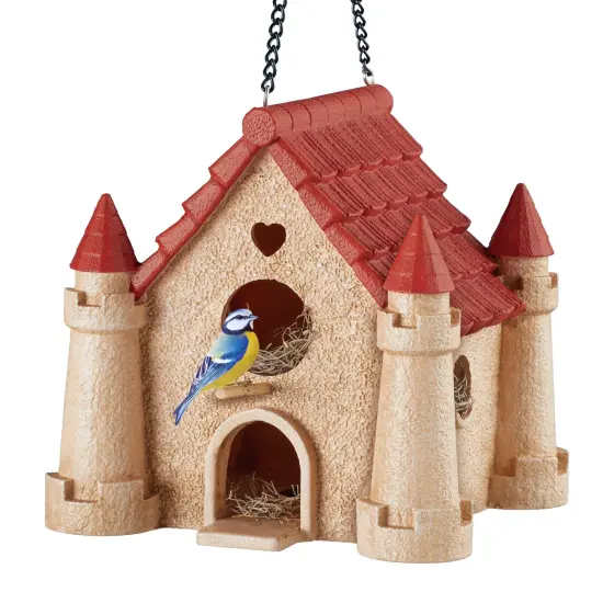 Collections Etc Hand-Painted Sand Castle Hanging Birdhouse {1}