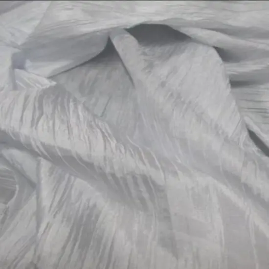 1 Yard Crease Crushed Taffeta Fabric 54 Inches Wide Accordion Texture for Event Decor Champagne {4}