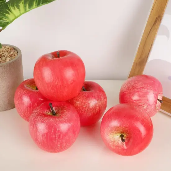 Fake Fruit Artificial Apples, Set of 6 {4}