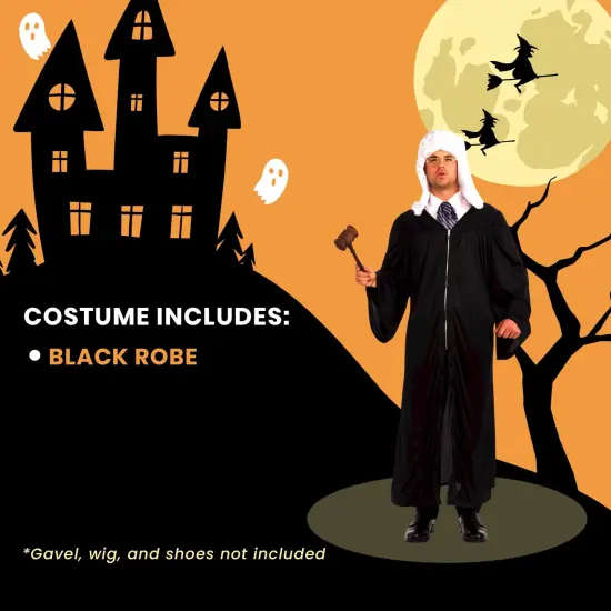 Judge Robe Costume Black Adult {5}