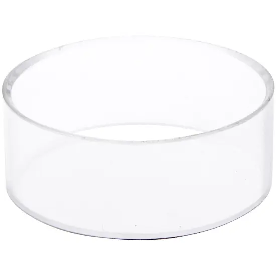 Plymor Clear Acrylic Beveled Egg, Marble, Ball or Sphere Display Holder Stand, 1.5" H x 4" W {1}