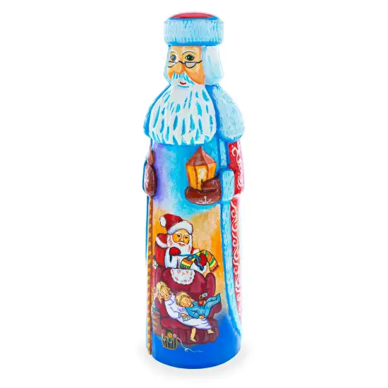 Christmas Eve Hand Carved Solid Wooden Santa Figurine 11 Inches {3}