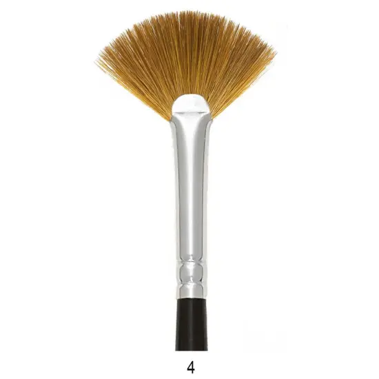 Trekell Sienna Synthetic Red Sable Long Handle Artist Brushes for Oil, Watercolor and Acrylic Painting {6}
