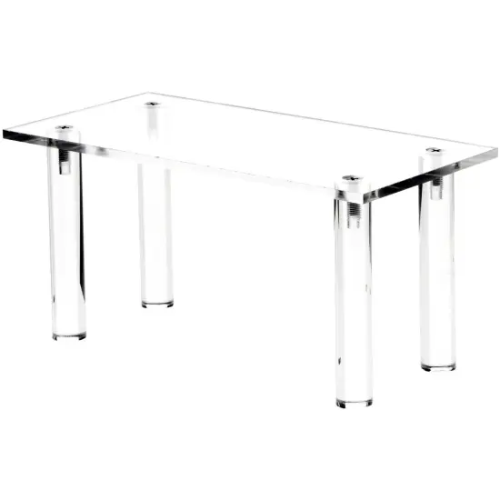 Plymor Clear Acrylic Rectangular 4-Leg Display Riser, 4" H x 8" W x 4" D {1}