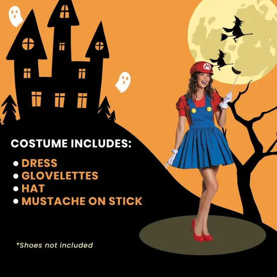 Nintendo Super Mario Bros Women's Mario Costume Dress {7}
