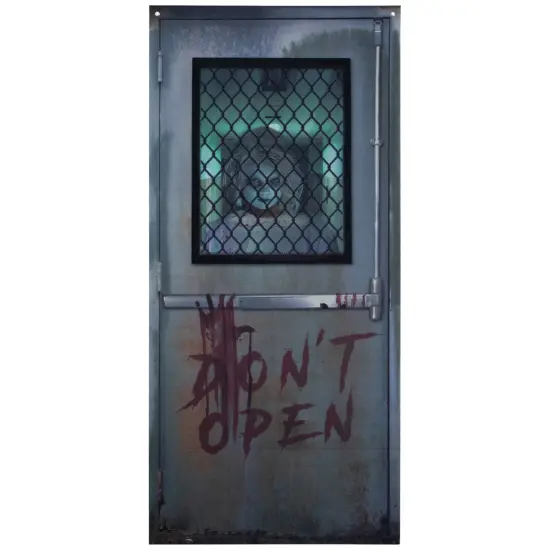 Northlight "Don't Open" Hospital Entryway Halloween Scary Door Decoration - 6' Gray {3}