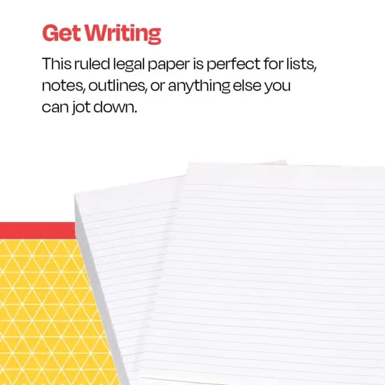 School Smart Legal Pad, 8-1/2 x 11 Inches, White, 50 Sheets, Pack of 12 {4}