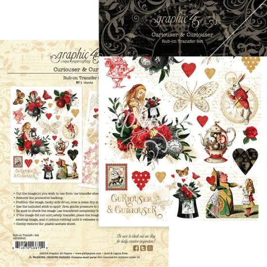Graphic 45 Rub-On Transfers-Curiouser & Curiouser {1}