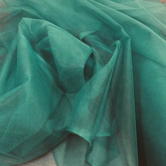 1 Yard 2-Way Stretch Nylon Net Mesh Fabric, 60" Width Lightweight Sheer Mesh for Gowns, Dancewear & Costumes Hunter Green {1}