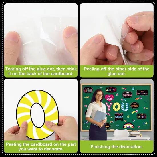 Motivational Inspirational Bulletin Board Decorations Set (Black) {4}