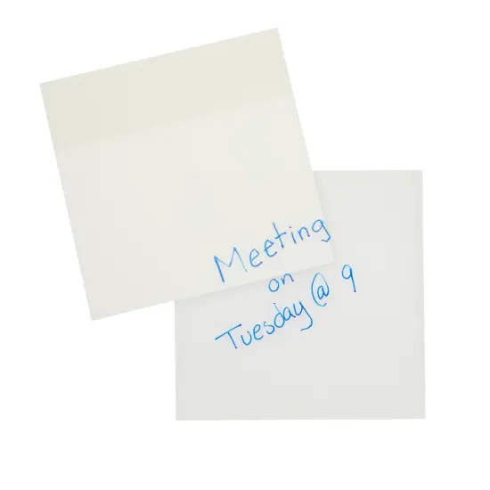 12 Pack 50 Sheet 3x3 Transparent Sticky Notes, Self-Stick Pads , Total 600 Sheets White {4}