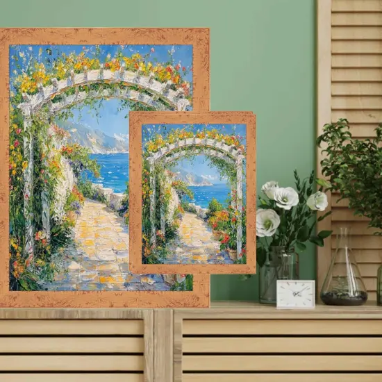 Slim Tan Chabi Chic Farmhouse Barnwood Rustic Picture Frame 28x28 frame {5}