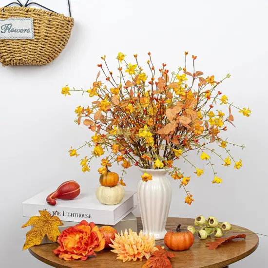 Artificial Fall Flowers with Berries 12 Pack Fall {4}