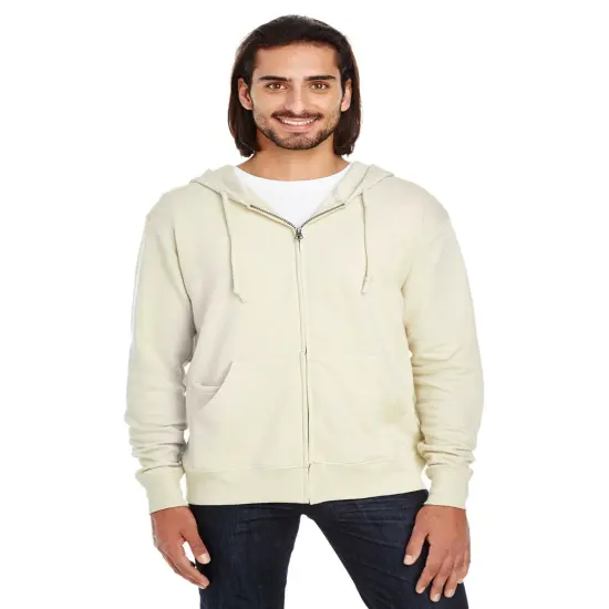 Unisex Triblend French Terry Full-Zip CREAM {1}