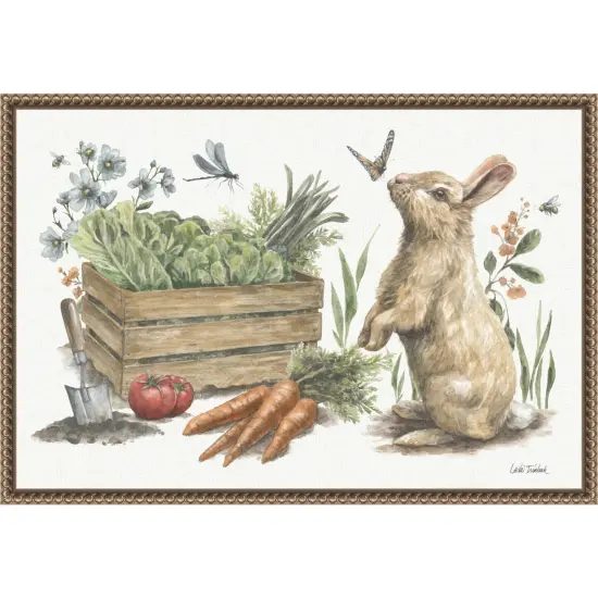 Garden Patch X by Leslie Trimbach Framed Canvas Wall Art {1}