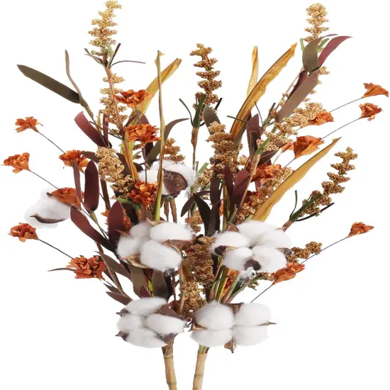 2 Pcs Artificial Fall Flowers 25 inch Fall Floral Stems {2}