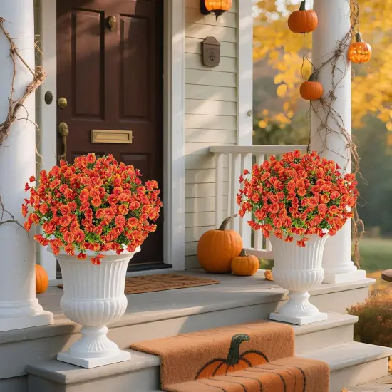 24 Bundles Artificial Fall Flowers for Outdoors Decoration {3}