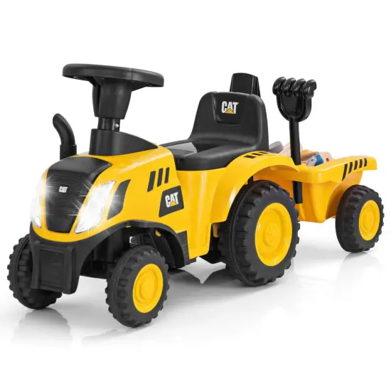 Costway Kids Ride on Tractor Licensed Caterpillar Foot to Floor Sliding Car with Shovel {1}