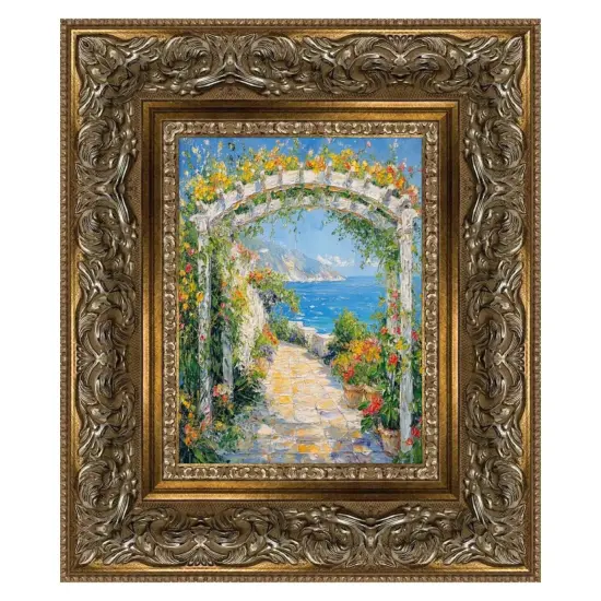 Wide Italian Baroque Antique Silver Picture Frame-5 inch Wide 8.5x11 frame {4}