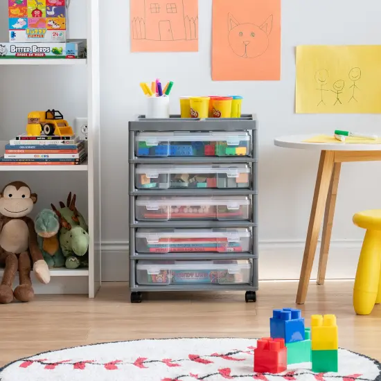 IRIS 5-Case Scrapbook Cart, Gray {5}