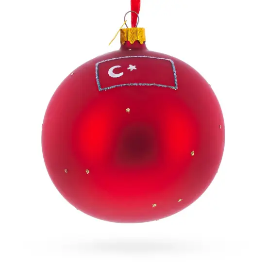 The Blue Mosque, Istanbul, Turkey Glass Ball Christmas Ornament 4 Inches {3}