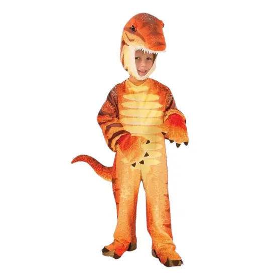 Plush Orange Raptor Dinosaur Costume Child Toddler {2}