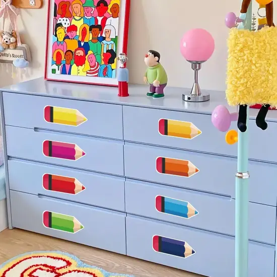 72 PCS Colorful Pencils Cutouts for Classroom Decoration {4}