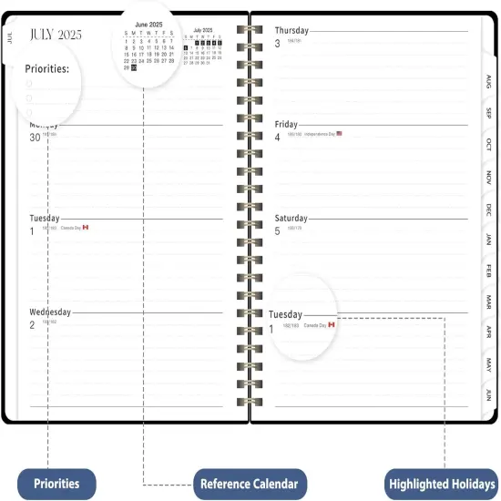 Teacher Planner 2025-2026 (6.3" x 8.5") - Black {3}