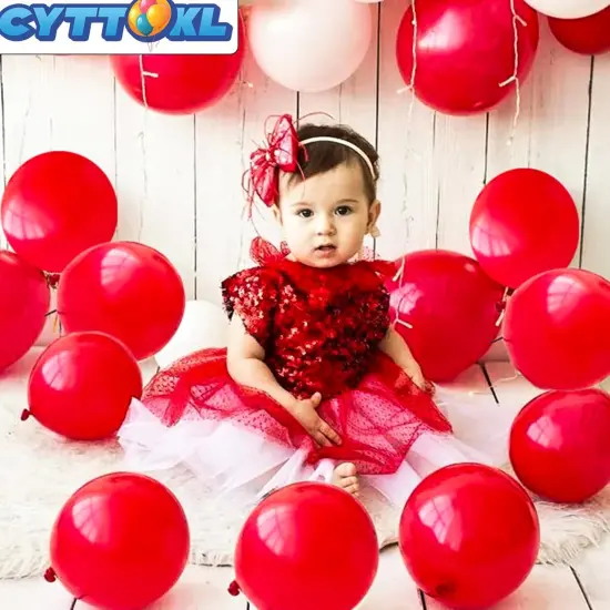 Red Latex Balloons 12 inch 200 Pack Matte Helium Balloon for Birthday Wedding Baby Shower Party Decorations {2}