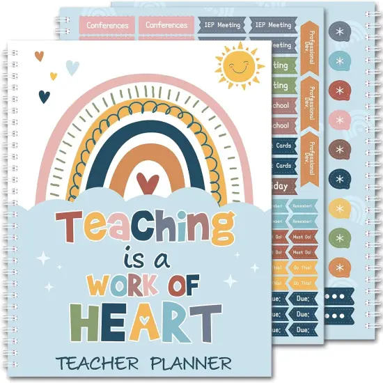 Boho Teacher Planner Undated - 8.5'' x 11'' {1}
