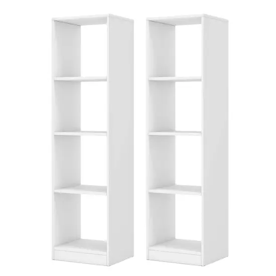 Costway 56'' Tall Bookcase, Freestanding Bookshelf with 4 Open Cubes {8}