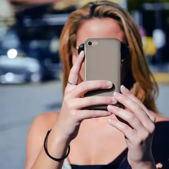 Translucent Matte Case For iPhone SE 2020 (2nd Gen), Semi-Transparent Smooth Touch Soft TPU Thin Cover Gray, by Insten Grey {5}