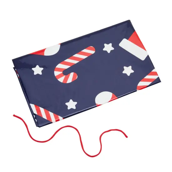 Juvale 6 Pack Jumbo Christmas Gift Bags - Candy Cane, 3 x 4 Feet, Christmas Sacks for Presents, Ideal for Wrapping Multiple and Oversized Gifts, Blue {6}