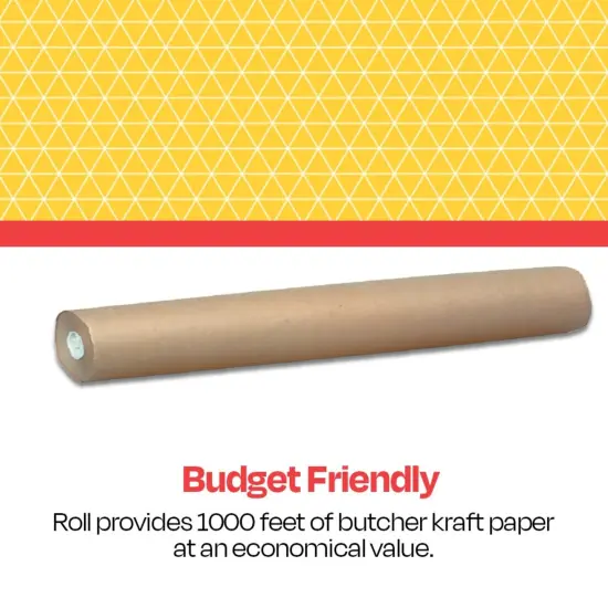 School Smart Butcher Kraft Paper Roll, 40 lbs, 48 Inches x 1000 Feet, Brown {5}