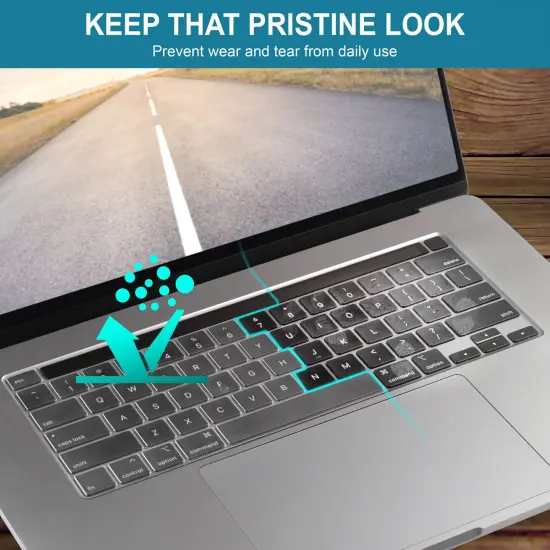 Insten Keyboard Cover Protector Compatible with 2020 Macbook Pro 13", Ultra Thin TPU Skin, Tactile Feeling, Anti-Dust, Clear {3}