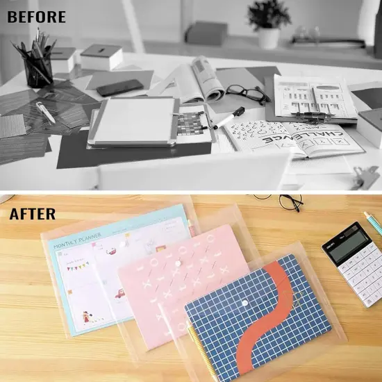 50pcs Plastic Envelopes with Button Snap Closure {5}