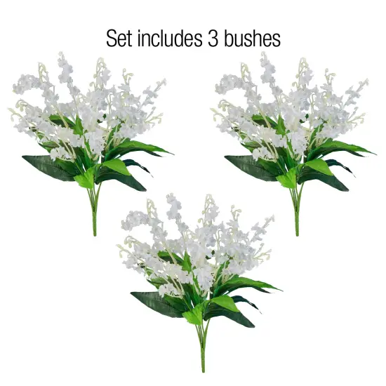 Collections Etc Lily of the Valley Bushes - Set of 3 {5}